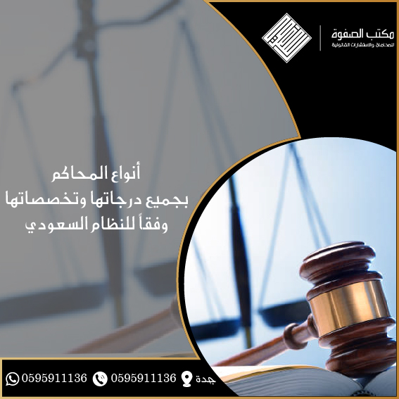 أنواع المحاكم بجميع درجاتها وتخصصاتها وفقاً للنظام السعودي 1 أنواع المحاكم بجميع درجاتها وتخصصاتها وفقاً للنظام السعودي