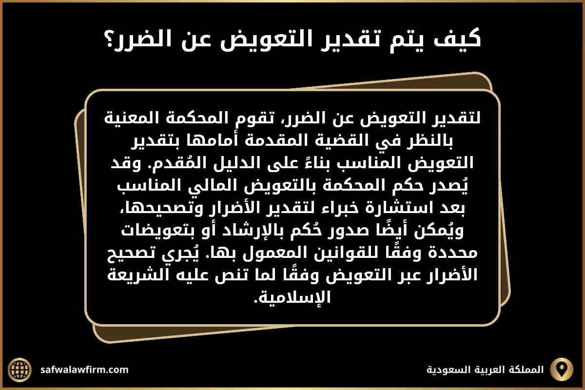 كيف يتم تقدير التعويض عن الضرر